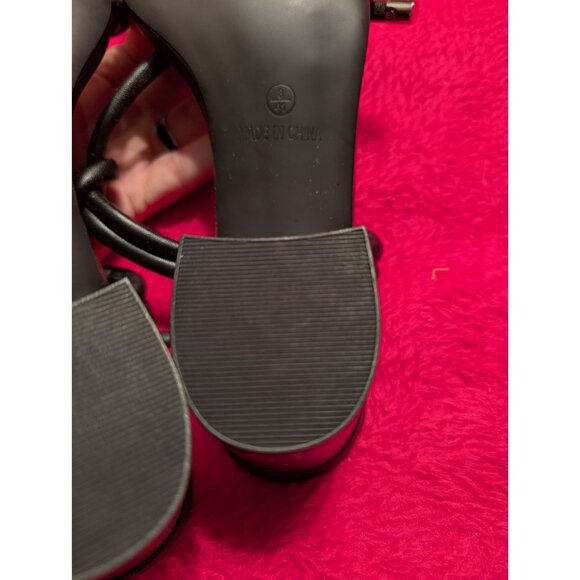 Truffle Collection Black Strappy Knot Heeled Sandals Size 8 / EU 41 - Picture 8 of 8